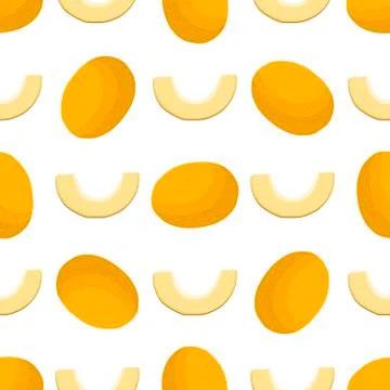 Illustration on theme big colored seamless melon Stock Illustration