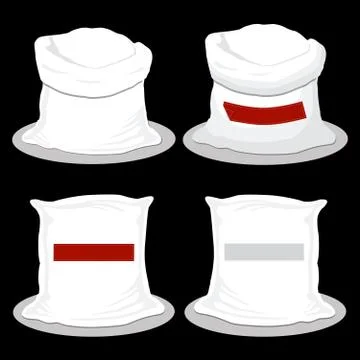 Illustration on theme big colored set different types bags Stock Illustration