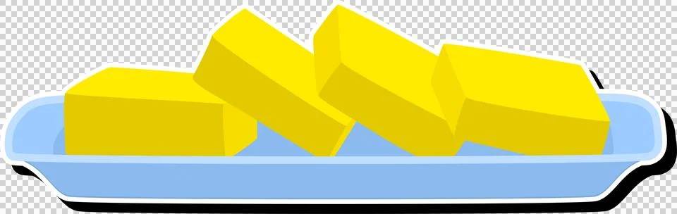 Illustration on theme big colored set different types creamy butter Stock Illustration