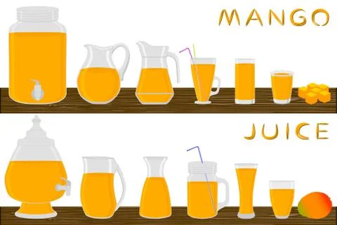 Illustration on theme big kit different types glassware Stock Illustration