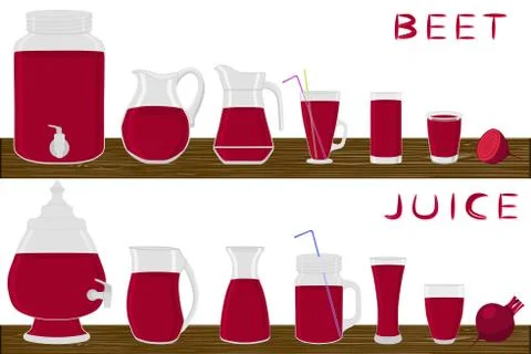 Illustration on theme big kit different types glassware Stock Illustration