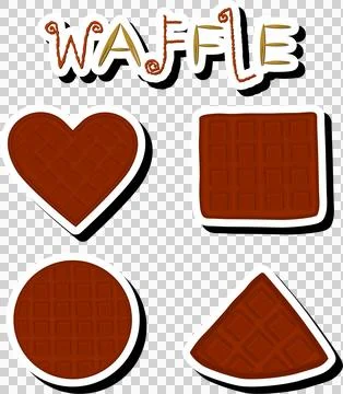 Illustration on theme big kit different types biscuit waffle with cell, des.. Stock Illustration