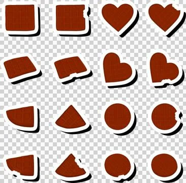 Illustration on theme big kit different types biscuit waffle with cell, des.. Stock Illustration