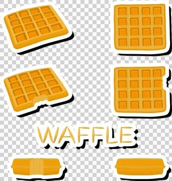 Illustration on theme big kit different types biscuit waffle with cell, des.. Stock Illustration