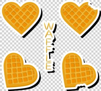 Illustration on theme big kit different types biscuit waffle with cell, des.. Stock Illustration