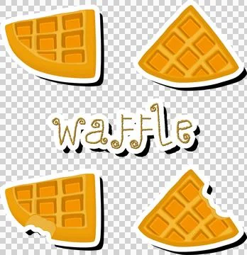 Illustration on theme big kit different types biscuit waffle with cell, des.. Stock Illustration