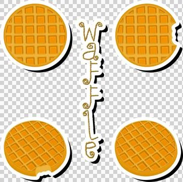 Illustration on theme big kit different types biscuit waffle with cell, des.. Stock Illustration