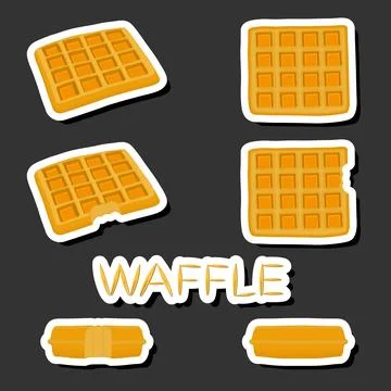 Illustration on theme big kit different types biscuit waffle with cell, des.. Stock Illustration