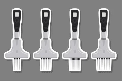 Illustration on theme big kit different medical pipette, dropper for laborato Stock Illustration