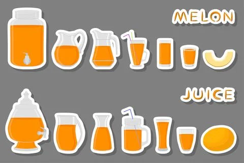 Illustration on theme big kit different types glassware Stock Illustration