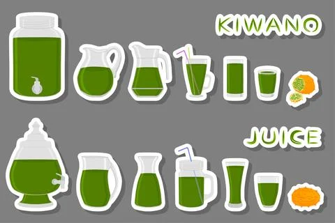 Illustration on theme big kit different types glassware Stock Illustration