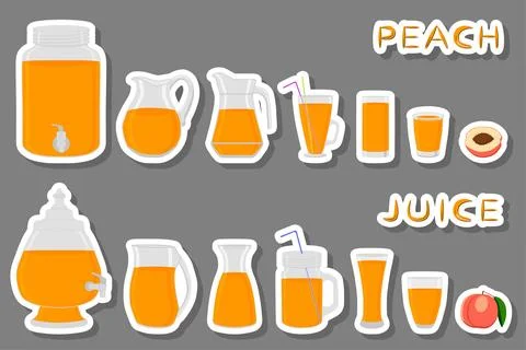 Illustration on theme big kit different types glassware Stock Illustration