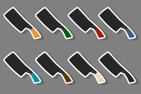 Illustration on theme big kit steel axes with wooden handle Stock Illustration