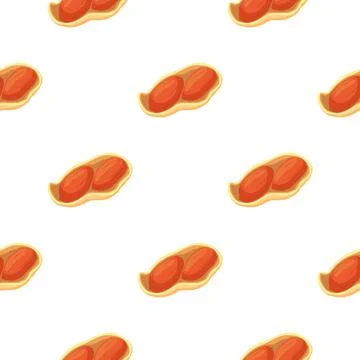 Illustration on theme big pattern identical types peanut Stock Illustration