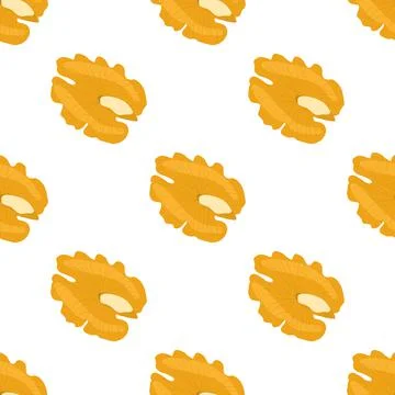 Illustration on theme big pattern identical types walnut Stock Illustration