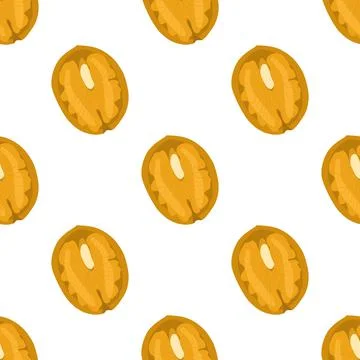 Illustration on theme big pattern identical types walnut Stock Illustration