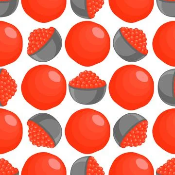 Illustration on theme big pattern identical types fish caviar イラスト素材