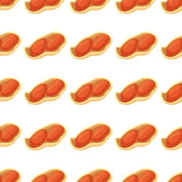 Illustration on theme big pattern identical types peanut Stock Illustration