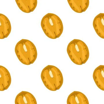 Illustration on theme big pattern identical types walnut Stock Illustration