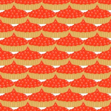 Illustration on theme big pattern identical types fish caviar Stock Illustration
