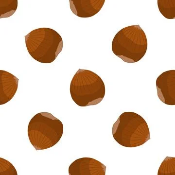 Illustration on theme big pattern identical types hazelnut Stock Illustration