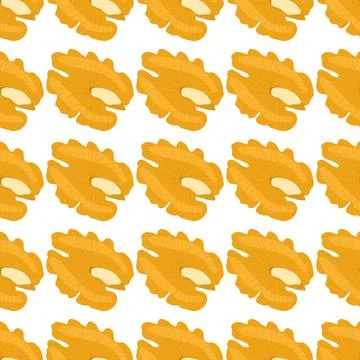 Illustration on theme big pattern identical types walnut 스톡 일러스트