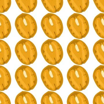 Illustration on theme big pattern identical types walnut Stock Illustration