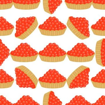 Illustration on theme big pattern identical types fish caviar Stock Illustration
