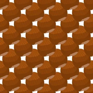 Illustration on theme big pattern identical types hazelnut Stock Illustration