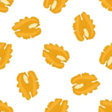 Illustration on theme big pattern identical types walnut Stock Illustration