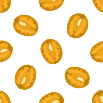 Illustration on theme big pattern identical types walnut Stock Illustration