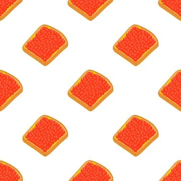 Illustration on theme big pattern identical types fish caviar Illustrazione stock