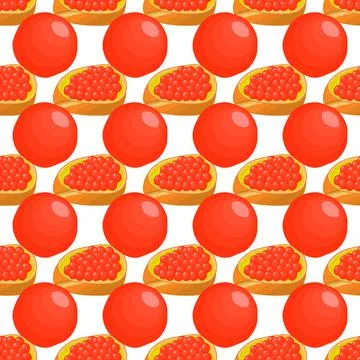 Illustration on theme big pattern identical types fish caviar イラスト素材