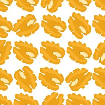 Illustration on theme big pattern identical types walnut Stock Illustration