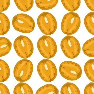 Illustration on theme big pattern identical types walnut Stock Illustration