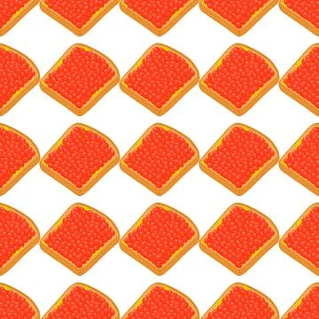 Illustration on theme big pattern identical types fish caviar Illustrazione stock