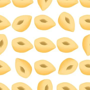 Illustration on theme big pattern identical types hazelnut Stock Illustration