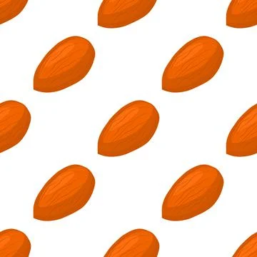 Illustration on theme big pattern identical types almond Stock Illustration