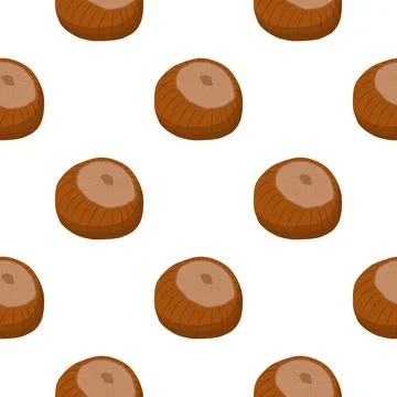 Illustration on theme big pattern identical types hazelnut Stock Illustration