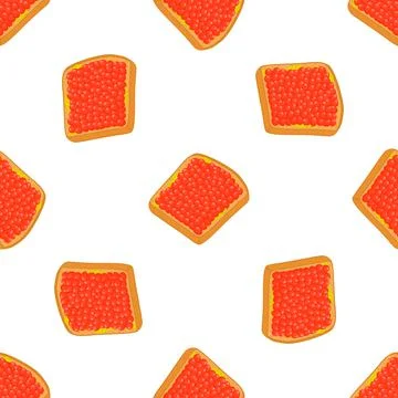 Illustration on theme big pattern identical types fish caviar Stock Illustration