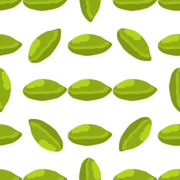 Illustration on theme big pattern identical types pistachio Stock Illustration