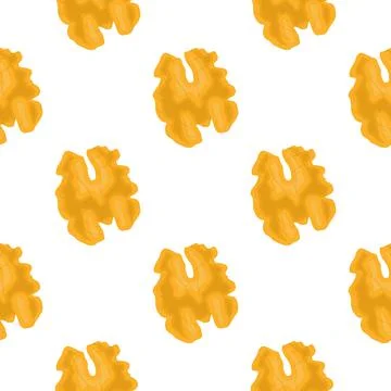 Illustration on theme big pattern identical types walnut Stock Illustration