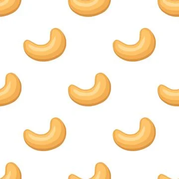 Illustration on theme big pattern identical types cashew Stock Illustration