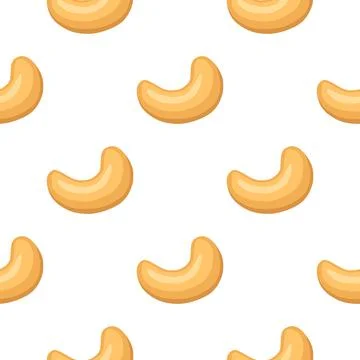 Illustration on theme big pattern identical types cashew Stock Illustration
