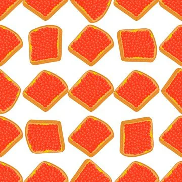 Illustration on theme big pattern identical types fish caviar Stock Illustration