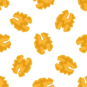 Illustration on theme big pattern identical types walnut 스톡 일러스트