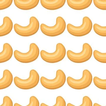 Illustration on theme big pattern identical types cashew Stock Illustration