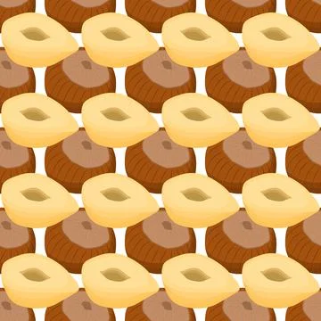 Illustration on theme big pattern identical types hazelnut Stock Illustration