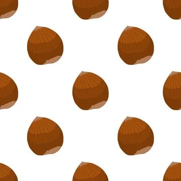 Illustration on theme big pattern identical types hazelnut Stock Illustration