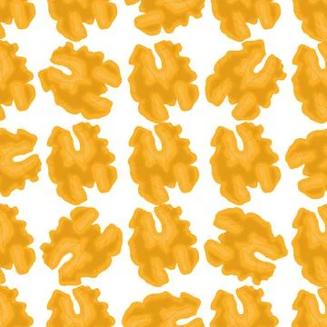 Illustration on theme big pattern identical types walnut Illustrazione stock